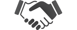 Icon of people shaking hands with no background