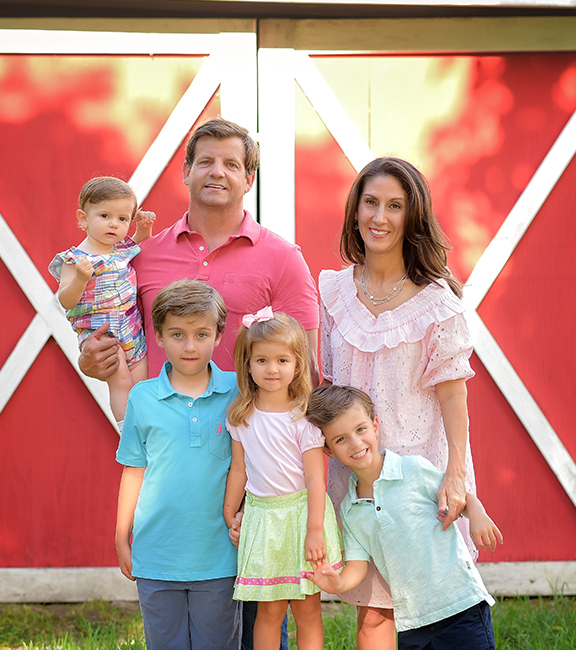 Group image of a family with kids
